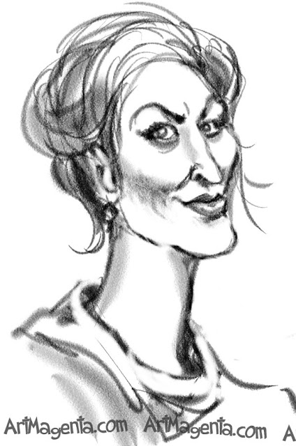 Meryl Streep is a caricature by caricaturist Artmagenta