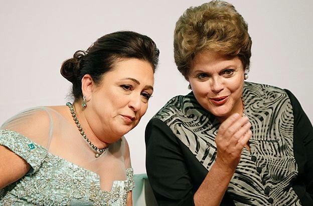 Kátia Abreu e Dilma Rousseff.