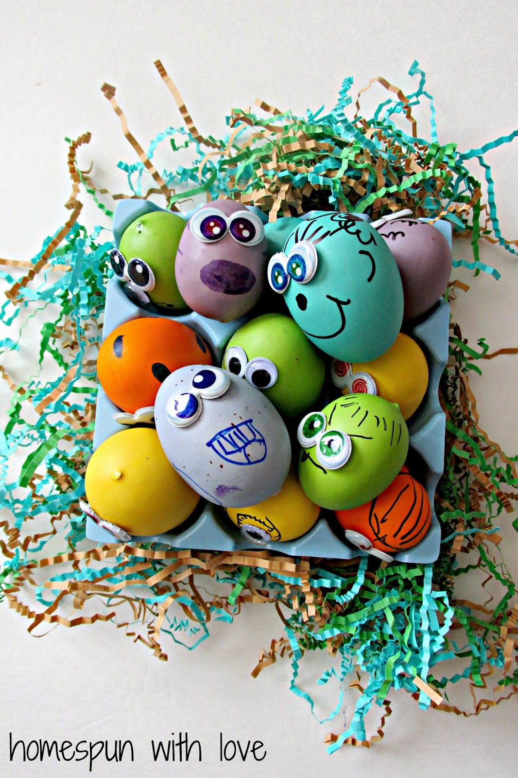 Homespun With Love Boy Decorated Eggs