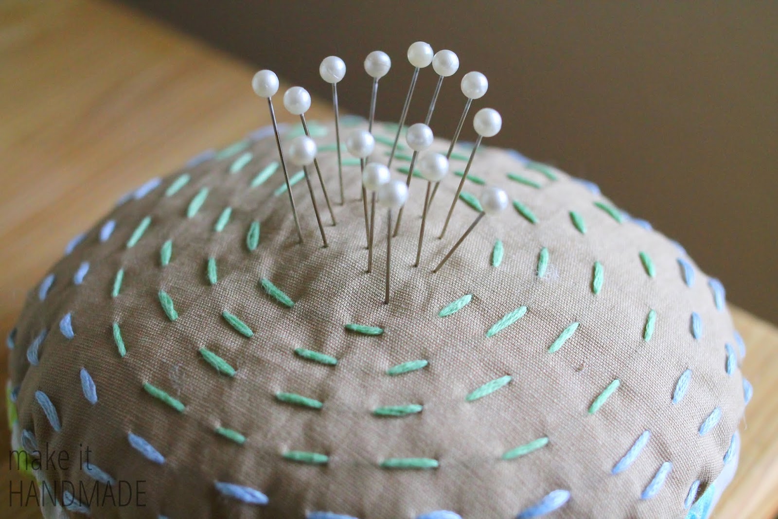 Make It Handmade Hand Embroidered Pin Cushion Free Sewing Tutorial