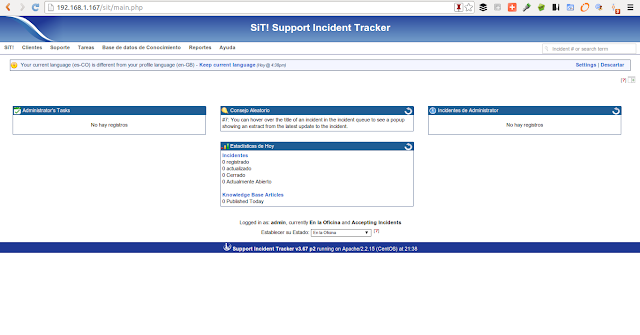 DriveMeca instalando Support Incident Tracker