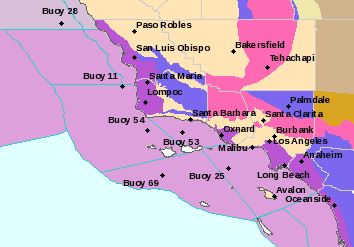 winter storm warning shaded in pink winter weather advisory shaded in