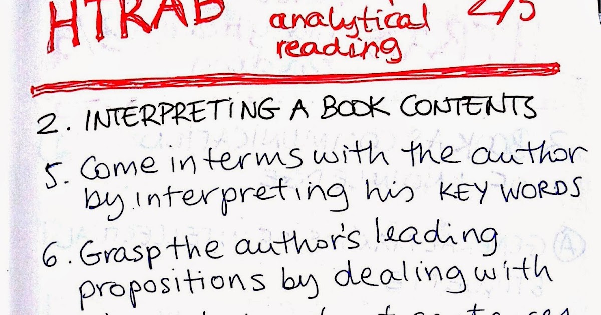 Mind Moleskine Rules of Analytical Reading
