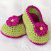, Crochet, Create: Fairy Blossom Baby Booties Free Crochet Pattern