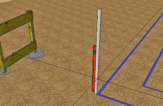 Points d'angle Les points d'angles sont déterminés et les fouilles tracées
