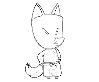 1 Animal Crossing Coloring Page