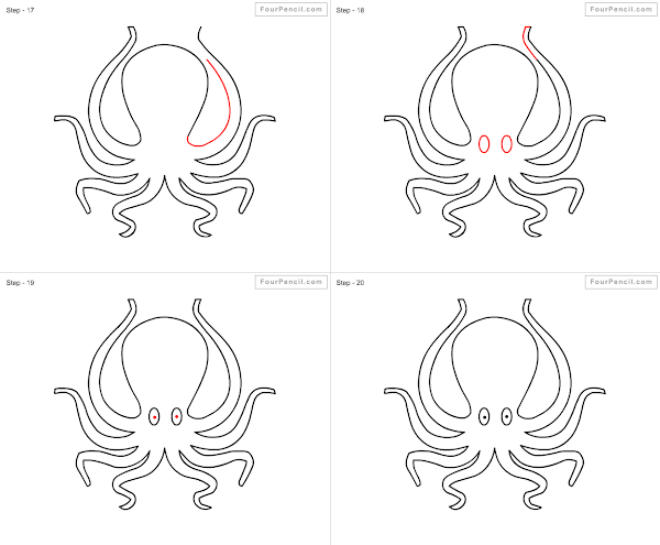 How to draw cartoon Octopus - slide 3