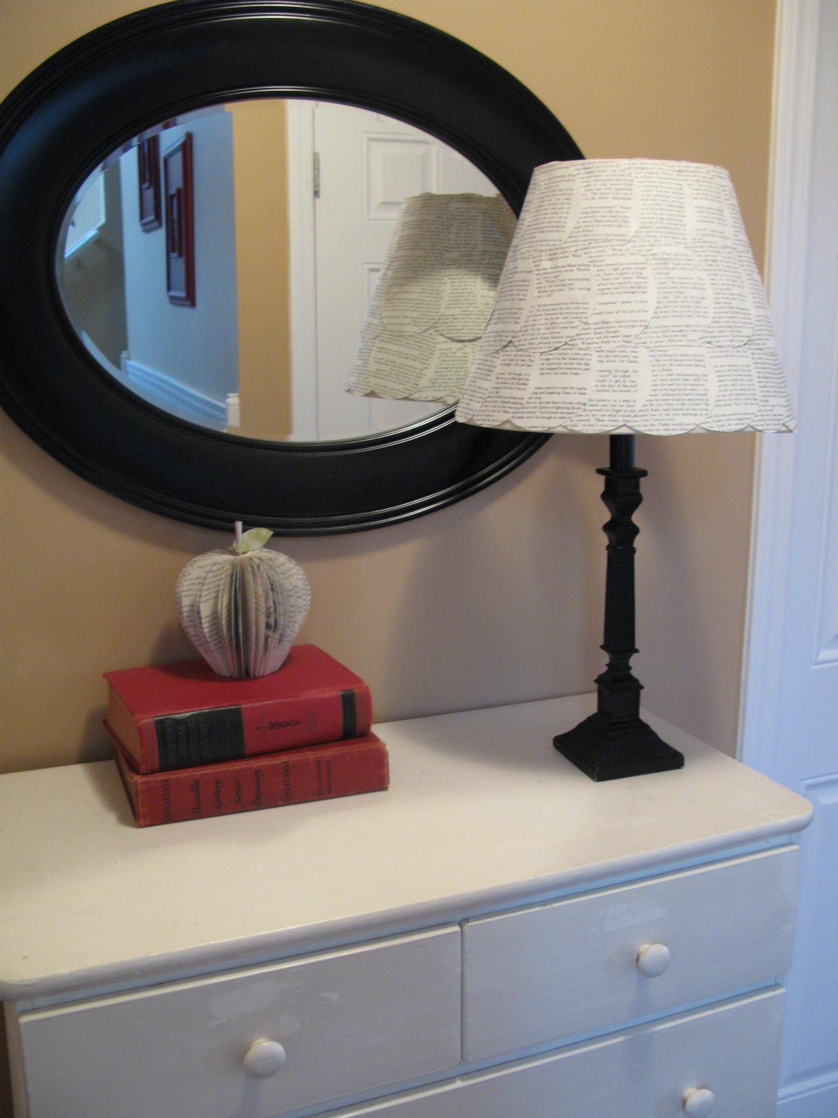 Roundabout Thrifty Thursday......Book page Lamp