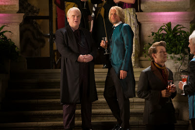 Philip Seymour Hoffman and Woody Harrelson in The Hunger Games: Catching Fire