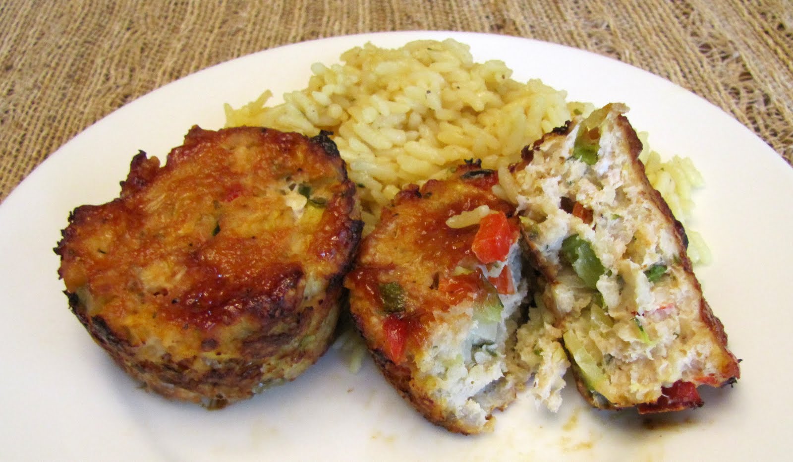 Rumbly in my Tumbly Turkey Veggie Meatloaf Cups (119 calories each)