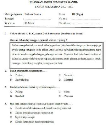 Kunci Jawaban Uas Bahasa Sunda Kelas 6 - Download Kunci Jawaban Uas Bahasa Sunda Kelas 6 Terkini