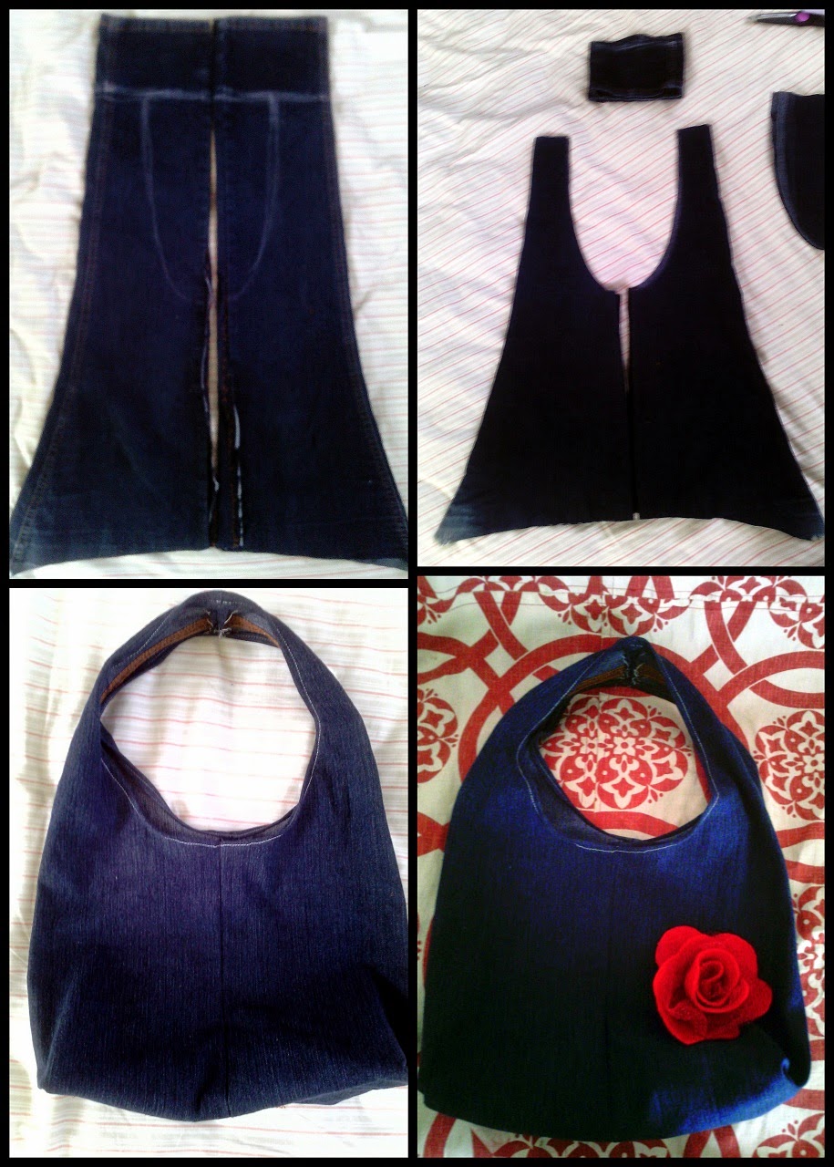 5 Ideas para reutilizar unos pantalones de mezclilla (jeans). BOLSOS