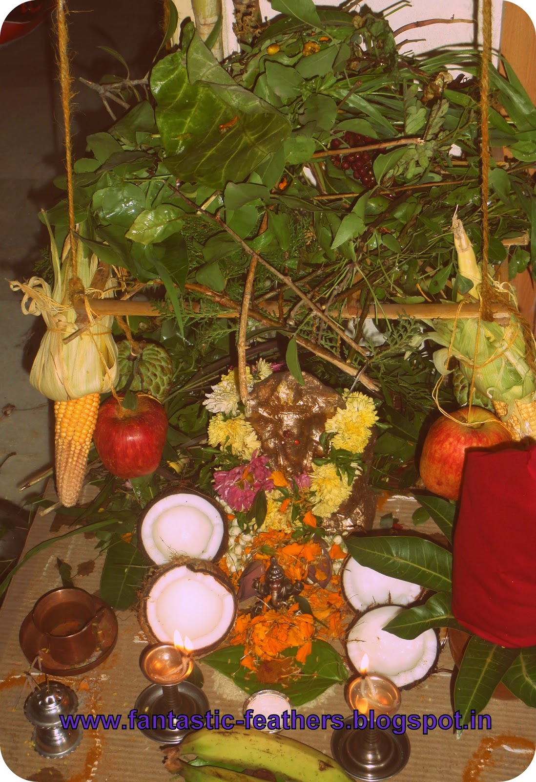 Fantastic Feathers Vinayaka Chavithi Celebrations in Andhra style