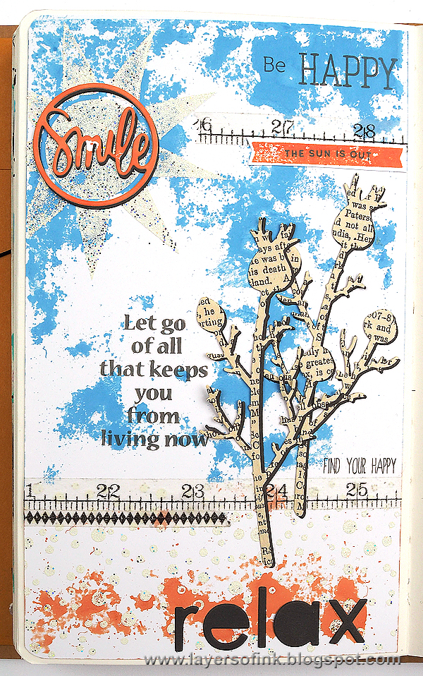 Layers of ink - Relax Art Journal Page by Anna-Karin
