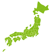 日本地図のイラスト（都道府県ごとに区切り）