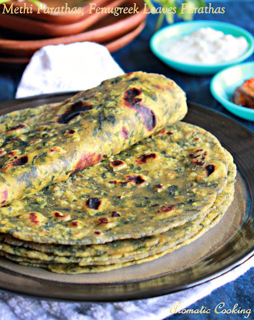 Aromatic Cooking Methi Parathas 2, Fenugreek Leaves ( Vendiya Keerai