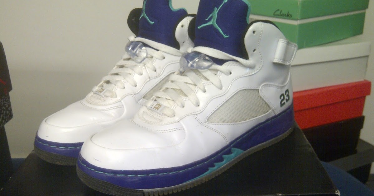 SOLE'd Out Air Jordan V / Air Force Fusion Grape