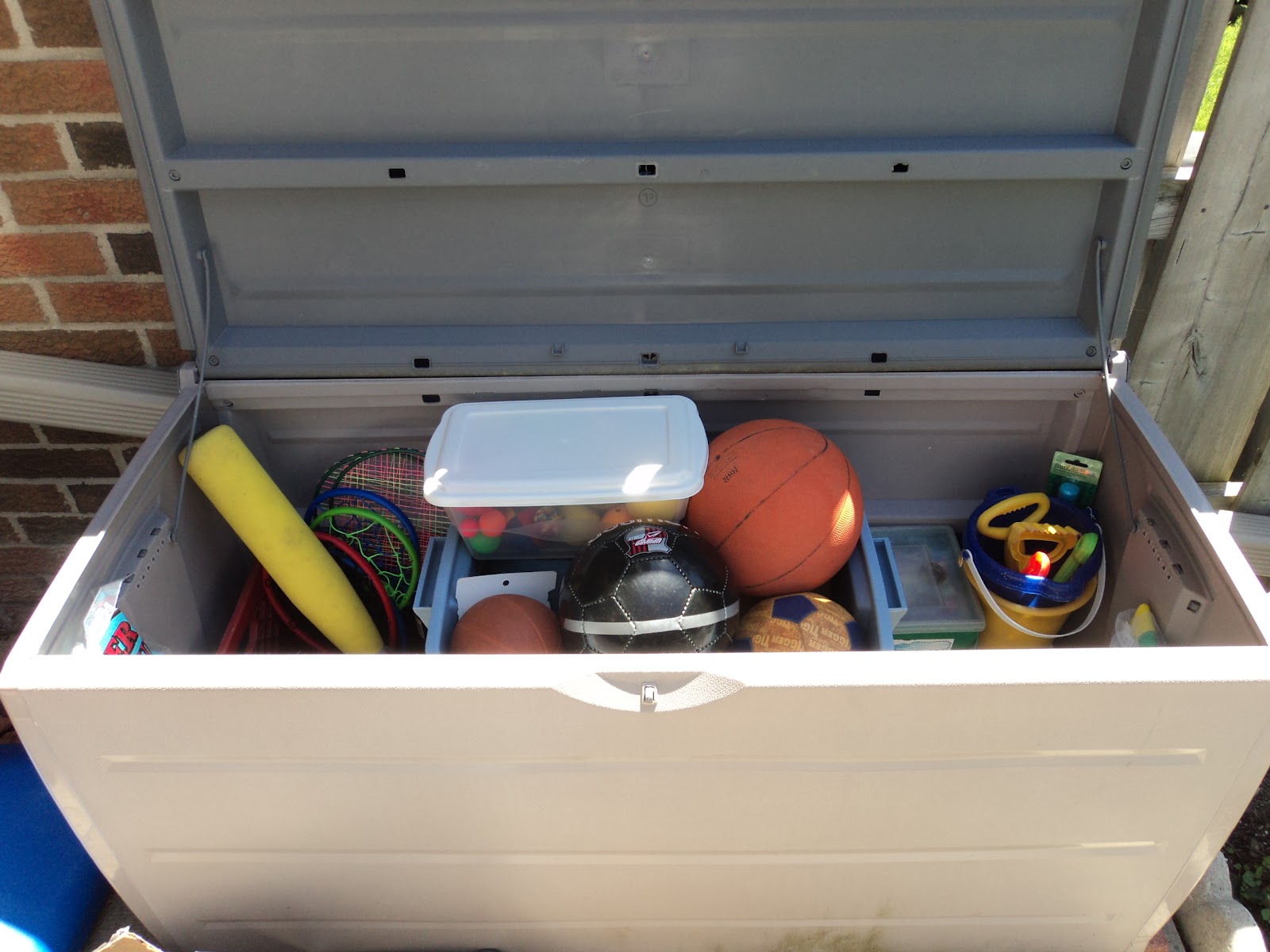 Organizing Our Backyard Deck Box From Overwhelmed to Organized