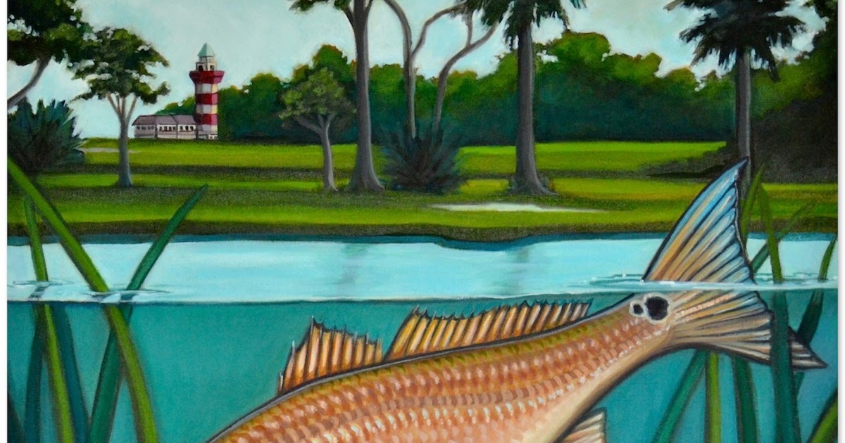 tailing redfish art