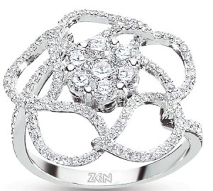 Kadinlar Moda Dekorasyon Zen Pirlanta Bayan Yuzuk Modelleri