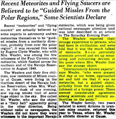陨石和飞碟-The Rockdale Reporter and Messenger(Highlighted)(德克萨斯州罗克代尔)1-2-1950 陨石和飞碟-The Rockdale Reporter and Messenger(Highlighted)(德克萨斯州罗克代尔)1-2-1950