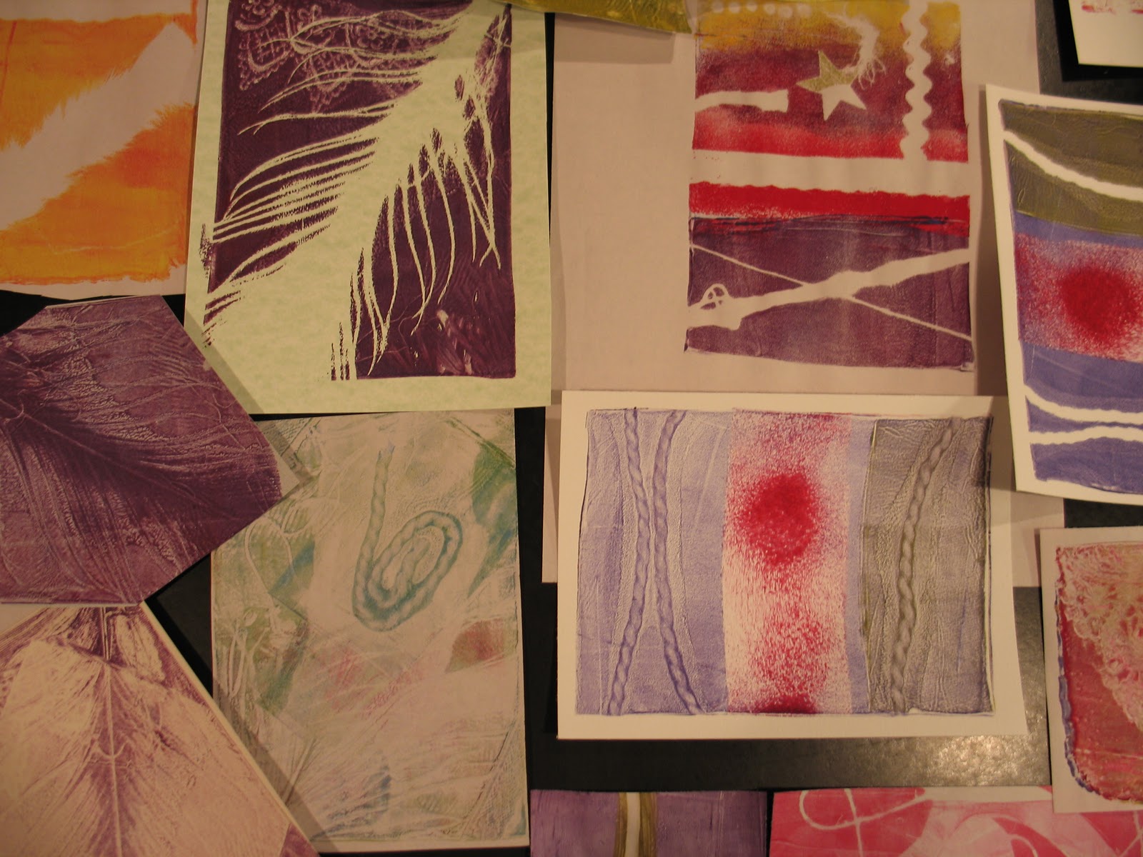 Northdixie Designs Monotypes Printmaking with a Gelatin Plate