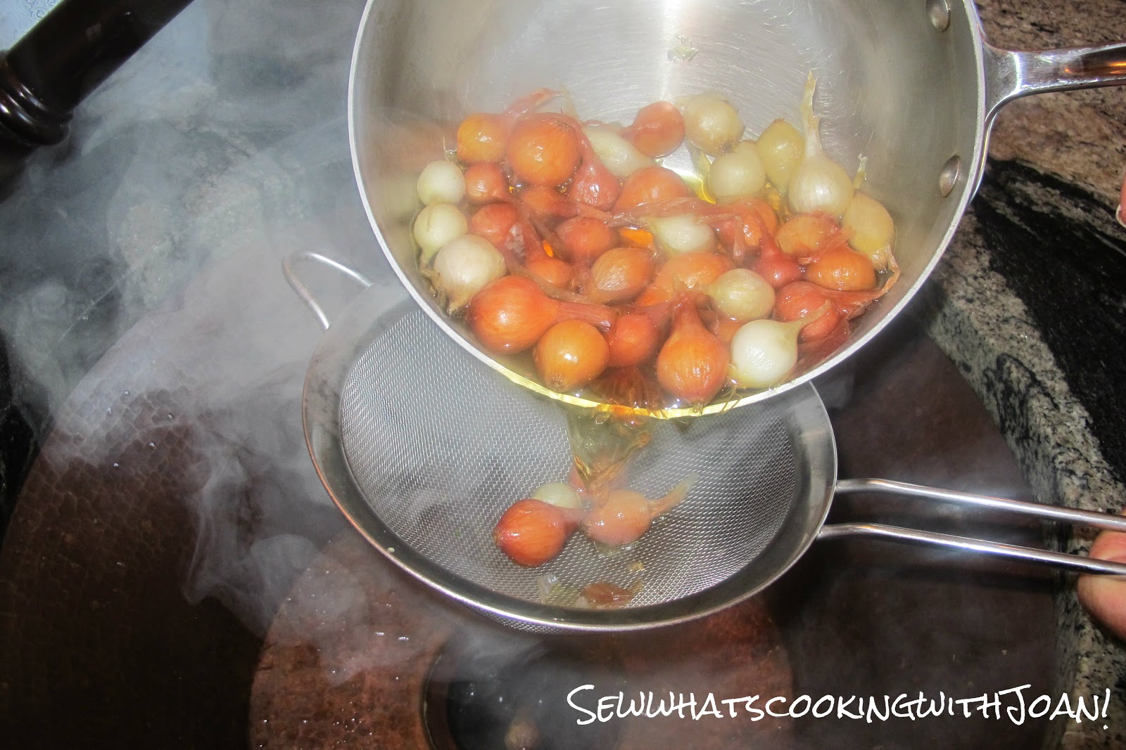 Sew what's cooking with Joan! Roasted Pearl Onions