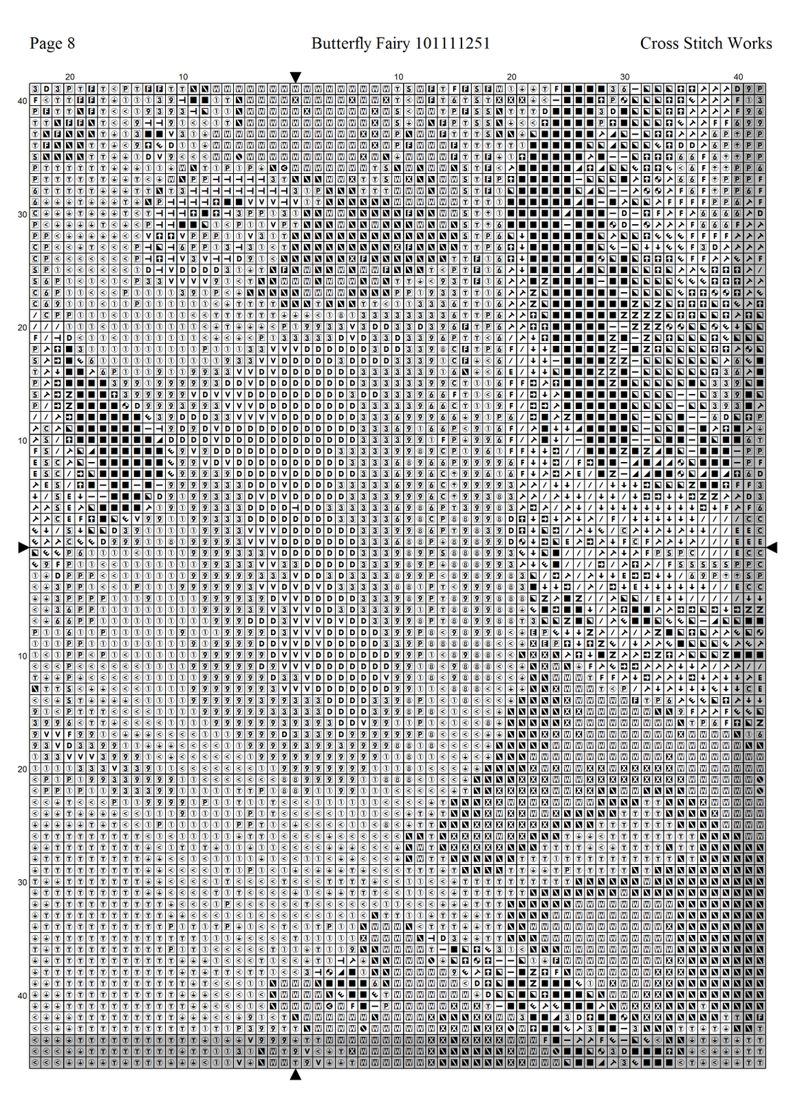 Cross Stitch Works: Butterfly Fairy 101111251 Free Cross Stitch Pattern