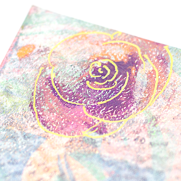 mixed media tutorial: turning circle paint blobs into doodled painted flowers