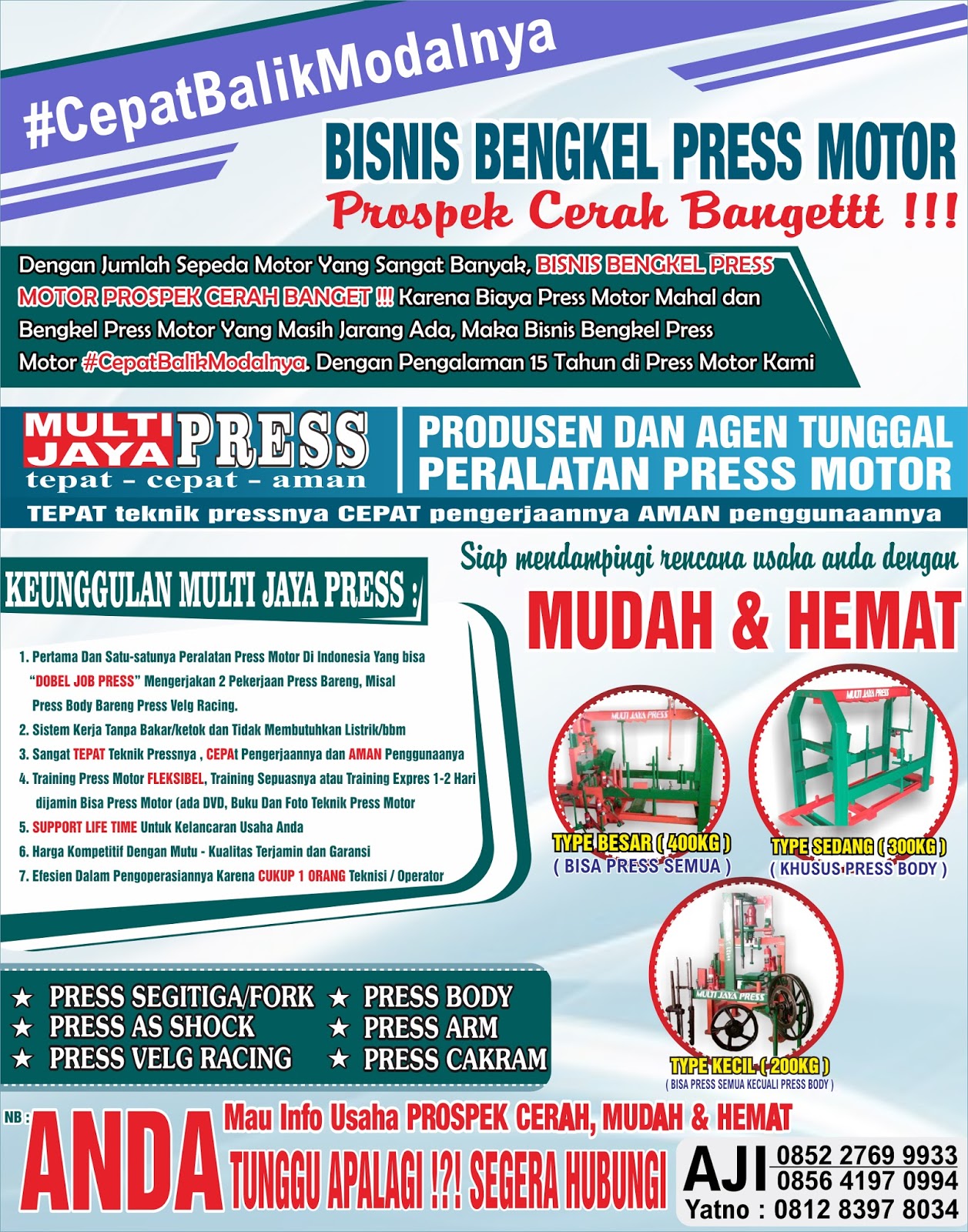 Jual Mesin Press Body Sepeda Motor 0823 223 88881 081 569