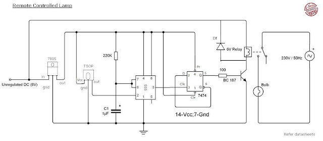 Electronics Circuits Remote Control Light Circuit Diagram
