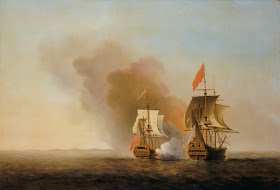 George Anson's capture of a Manila galleon.  Samuel Scott (before 1772)