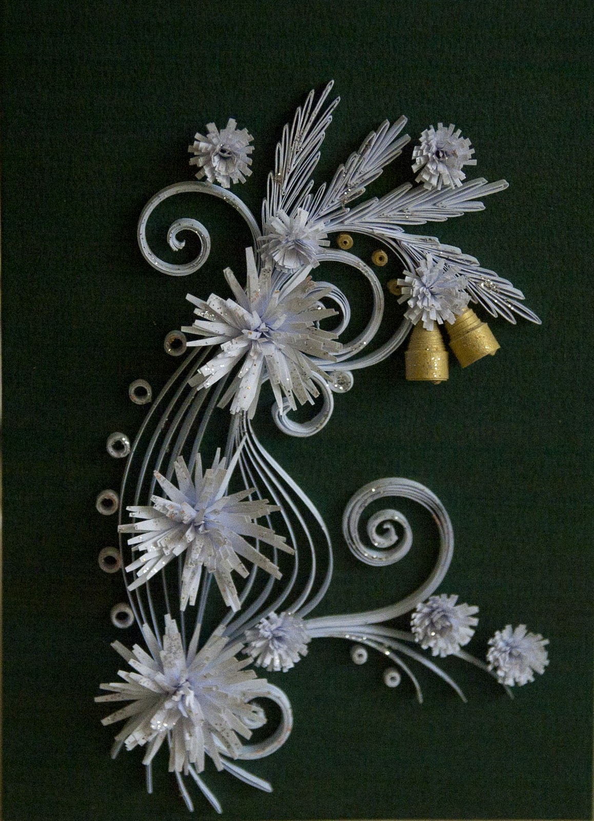 Neli Quilling Art Quilling card flowers white