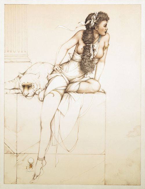 Michael Parkes pinturas litografias esculturas sensuais renascentistas vintage