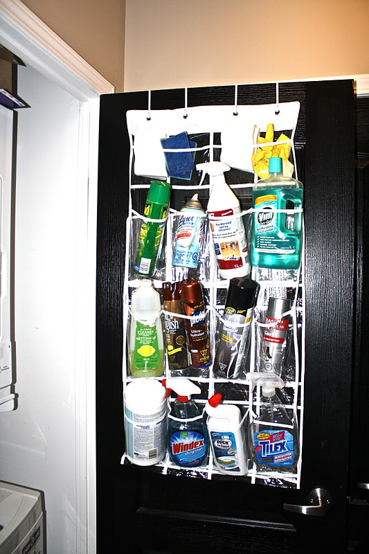 Simcoe Street Shoe Organizer Turned Cleaning Product Organizer