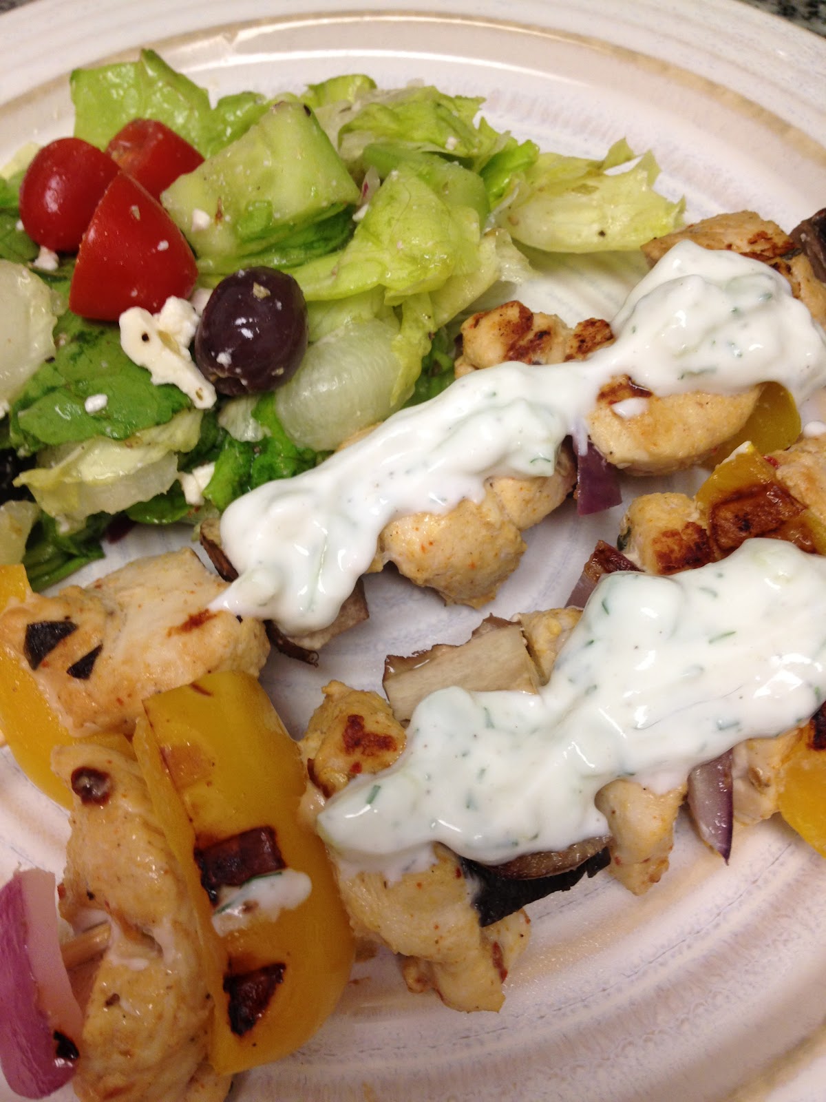 Little Italian Lady Mediterranean Chicken Skewers & Yogurt Sauce