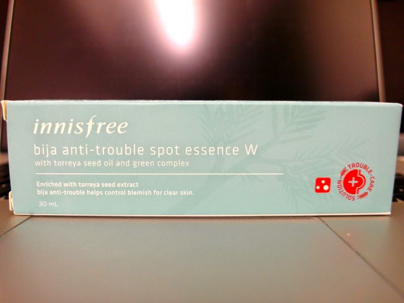 innisfree bija anti-trouble spot essence W review lunarrive singapore korean skincare acne treatment 