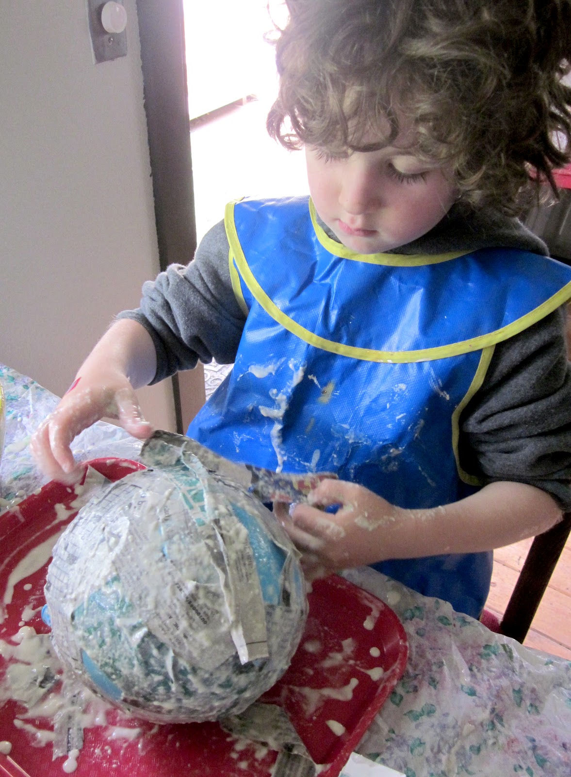 Mama's Little Muse Glittery Papermache Earth Hanging!