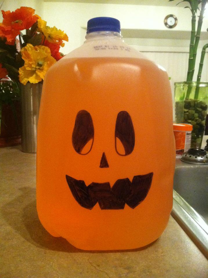 DIY Pumpkin Milk Jug Decoration Sew Wonderfully Jamie