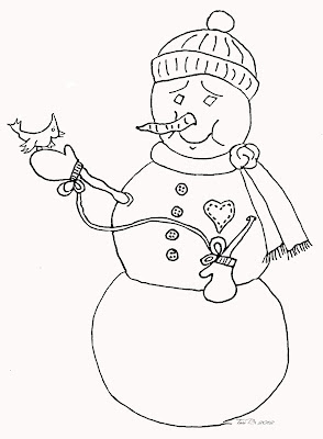 Happy Snowman, Crudoodle Digital Stamp by Tori Beveridge