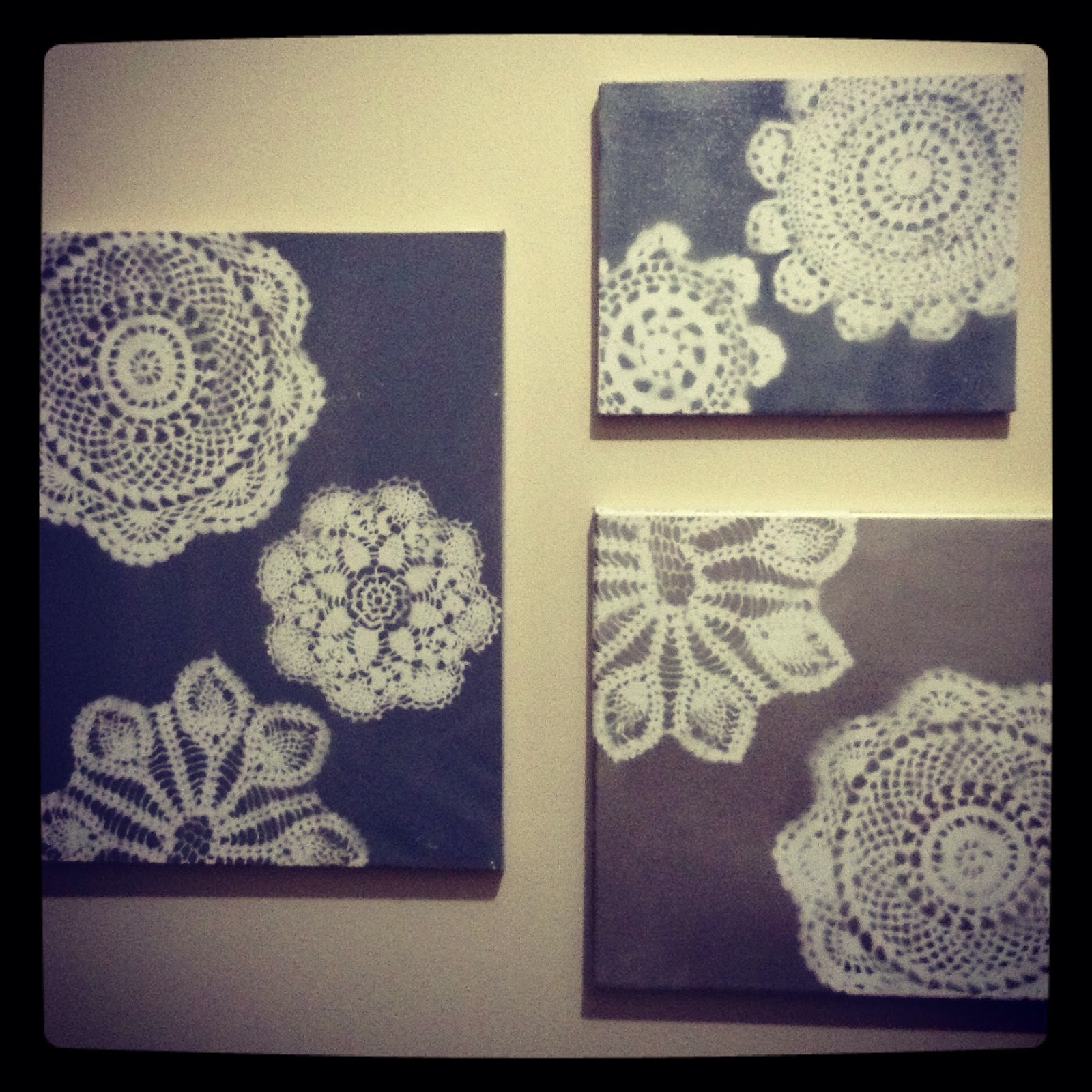 M4rilynJ0y Spray Painted Doily Canvas (Shey B Tutorial)