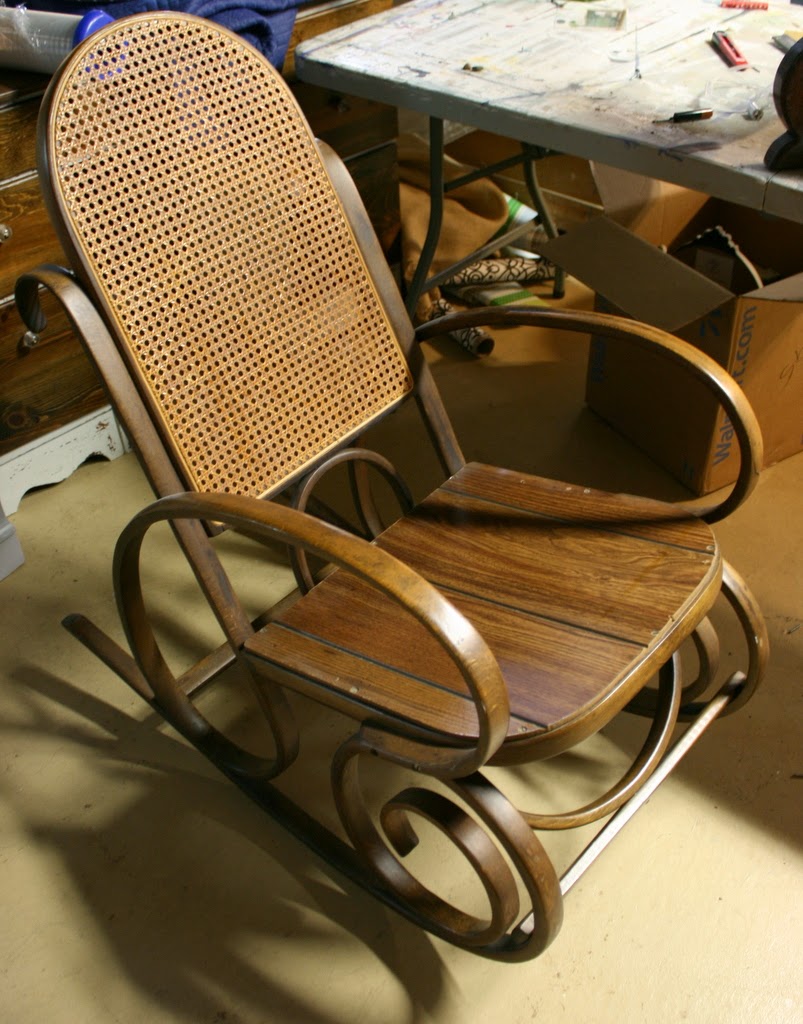 Roots and Wings Furniture Blog No. 103 Green Bentwood Rocking Chair