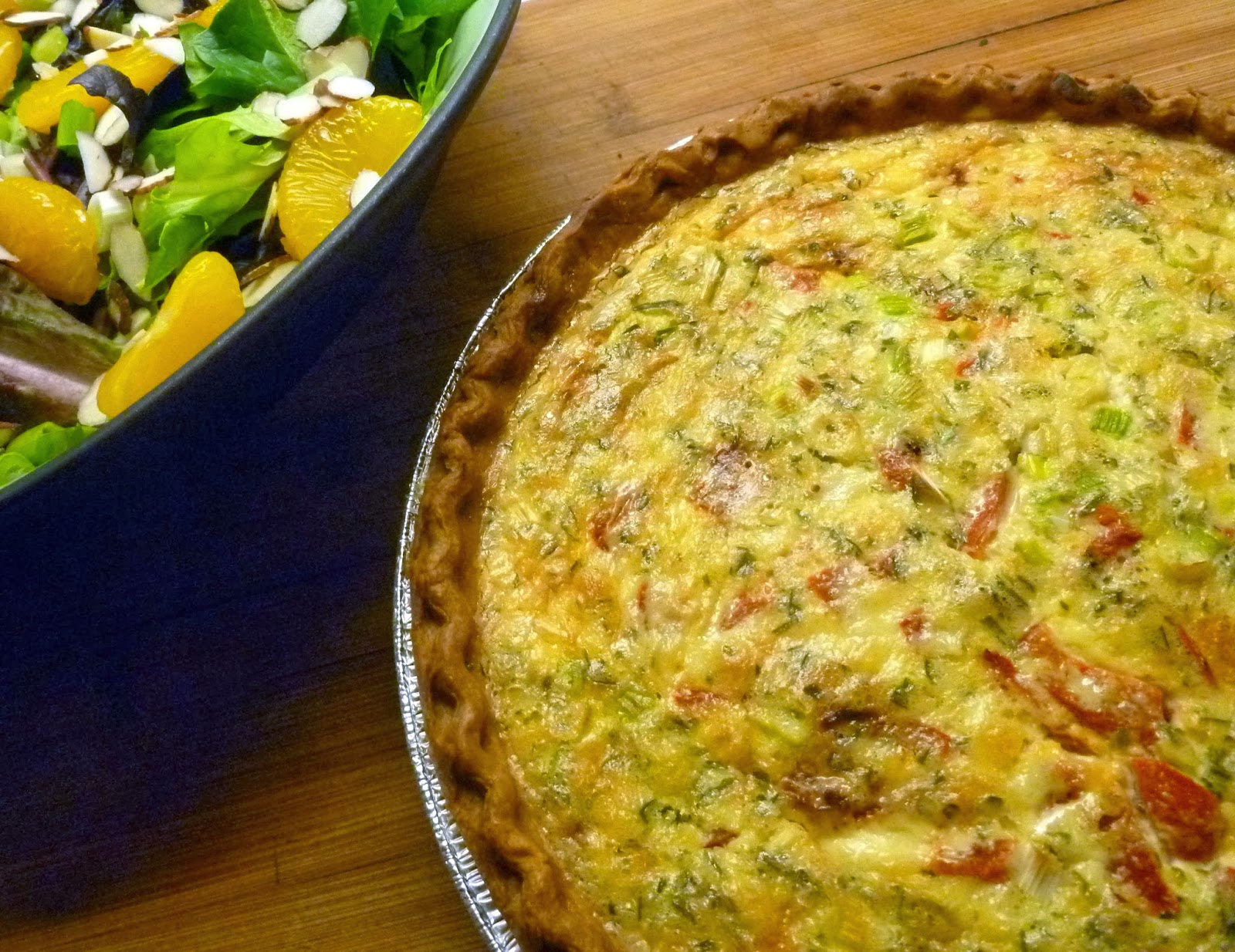 Lindaraxa On A Cold Winter Night...Crabmeat And Roasted Red Pepper Quiche