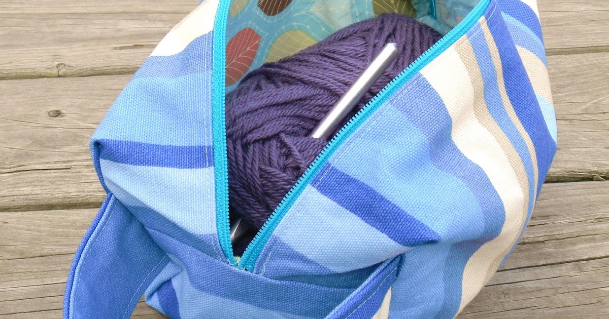 modest creations by michelle a boxy yarn pouch