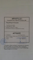 Acte de naissance apostillé