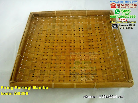 Piring Persegi Bambu