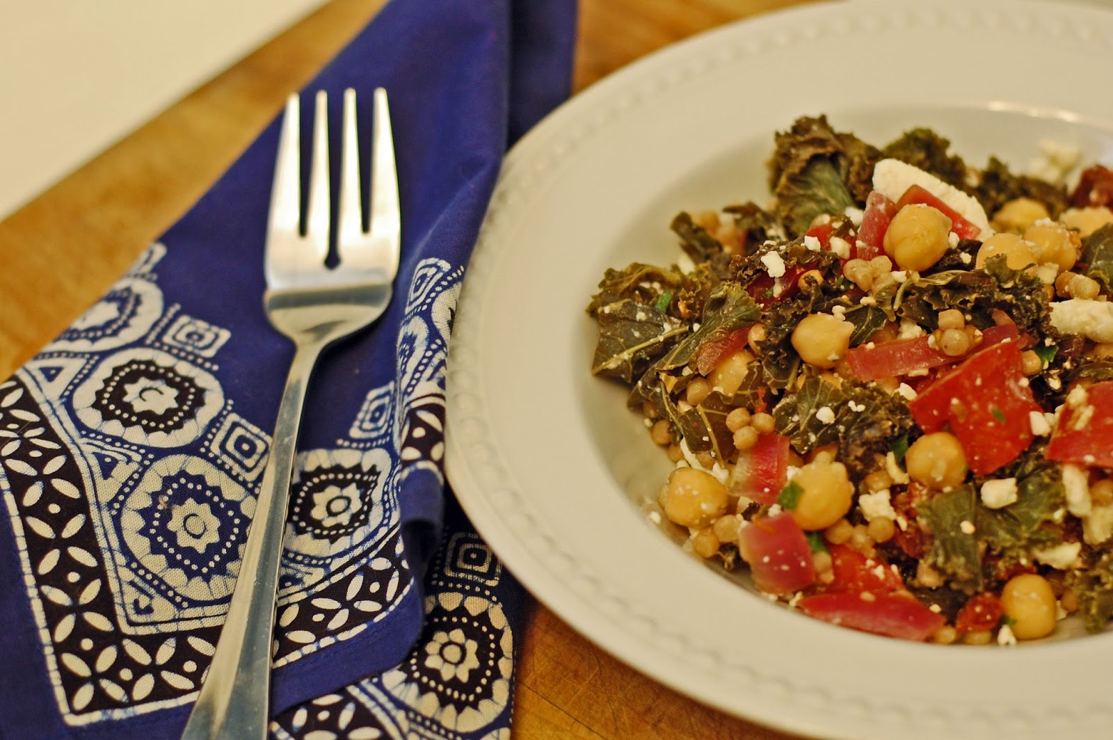 Tasty Tuesday Greek Style Kale Couscous Salad