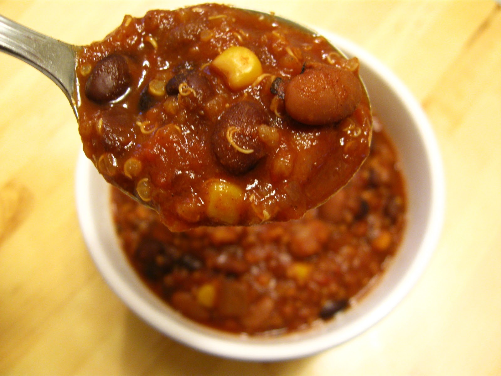 Quinoa Chili Above Hoarded Gold