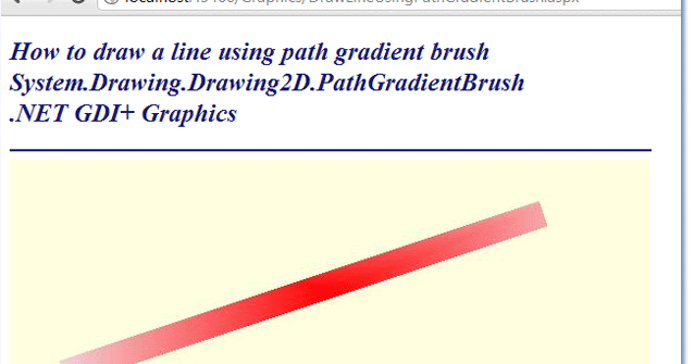 Drawing Lines With Gradients : C d drawing example how to draw a line