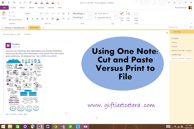 print, technology, OneNote, One Note